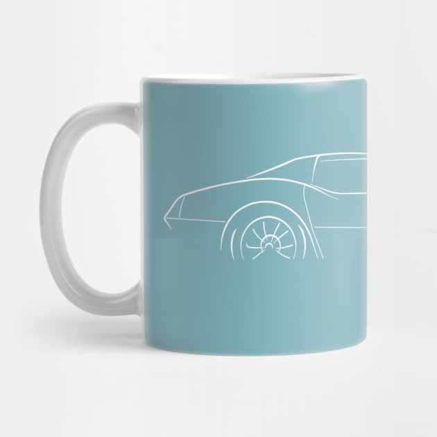 Chevrolet C3 Corvette Stingray - profile stencil, white by mal_photography